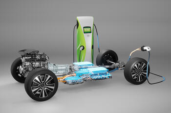 Plug in hybrid PHEV tech render